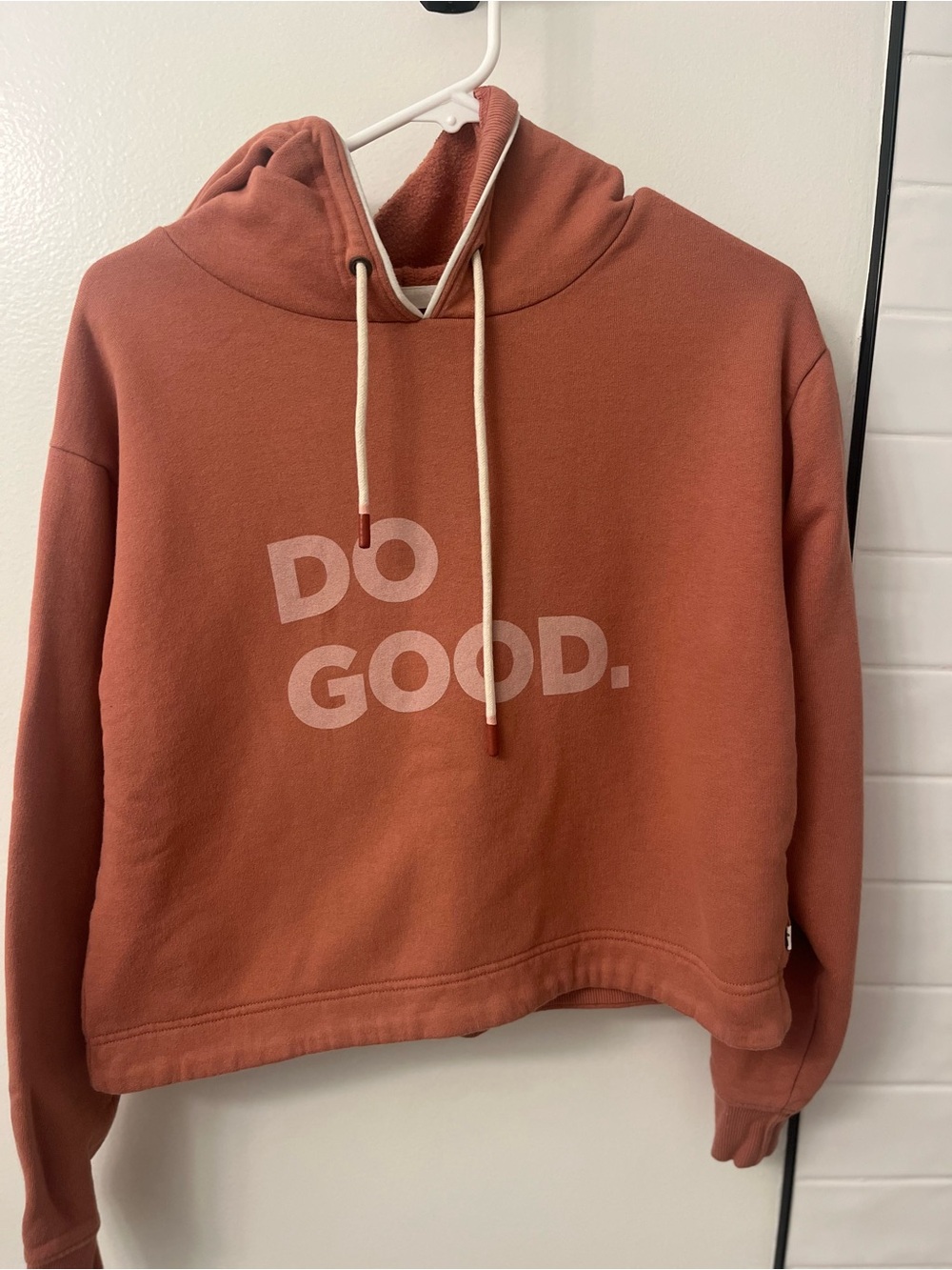 cotopaxi Rust Cropped 'DO GOOD.' Hoodie